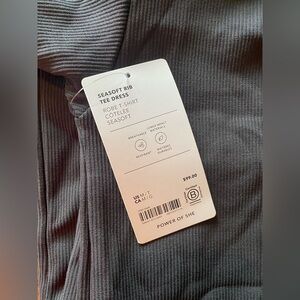 Charcoal Athleta Seasoft Rib Tee Dress